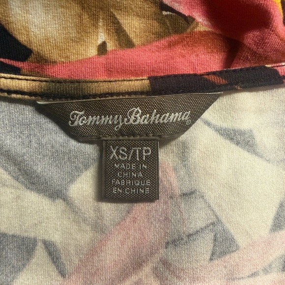 Tommy Bahama Black Tropical Floral Midi Dress Bird of Paradise Print - Picture 5 of 6